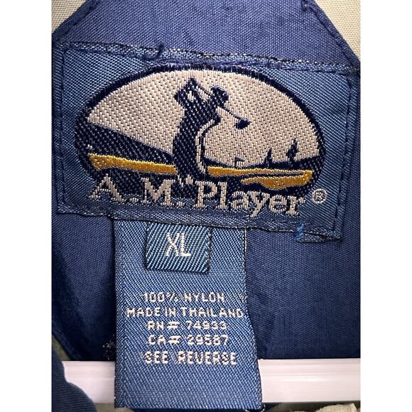 VTG A.M. Player Jacket Mens Large Persimmon Golf Course Saluda SC Nylon Blue - Picture 4 of 8